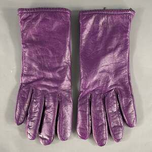 NO BRAND Size L Purple Leather Gloves